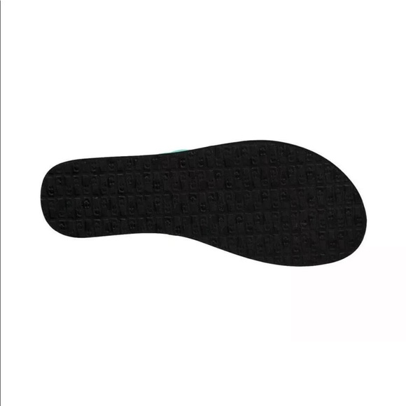 Sanuk 11 Women's Yoga Mat Sunshine Beach Sandal Flip-Flops Green Knotted - Picture 4 of 5